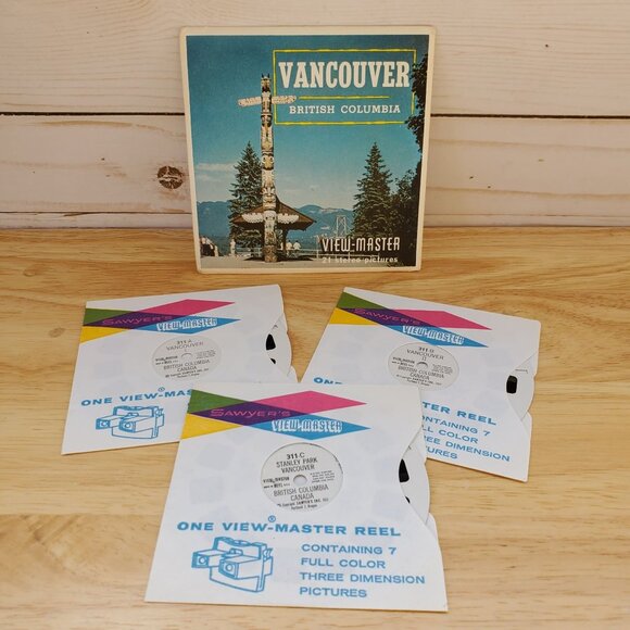 VTG 1957 View-Master Reels Vancouver British Columbia Canada Set Of 3 Kodachrome - Picture 1 of 11